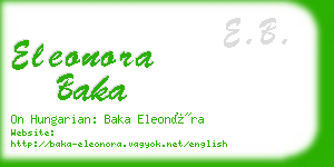 eleonora baka business card